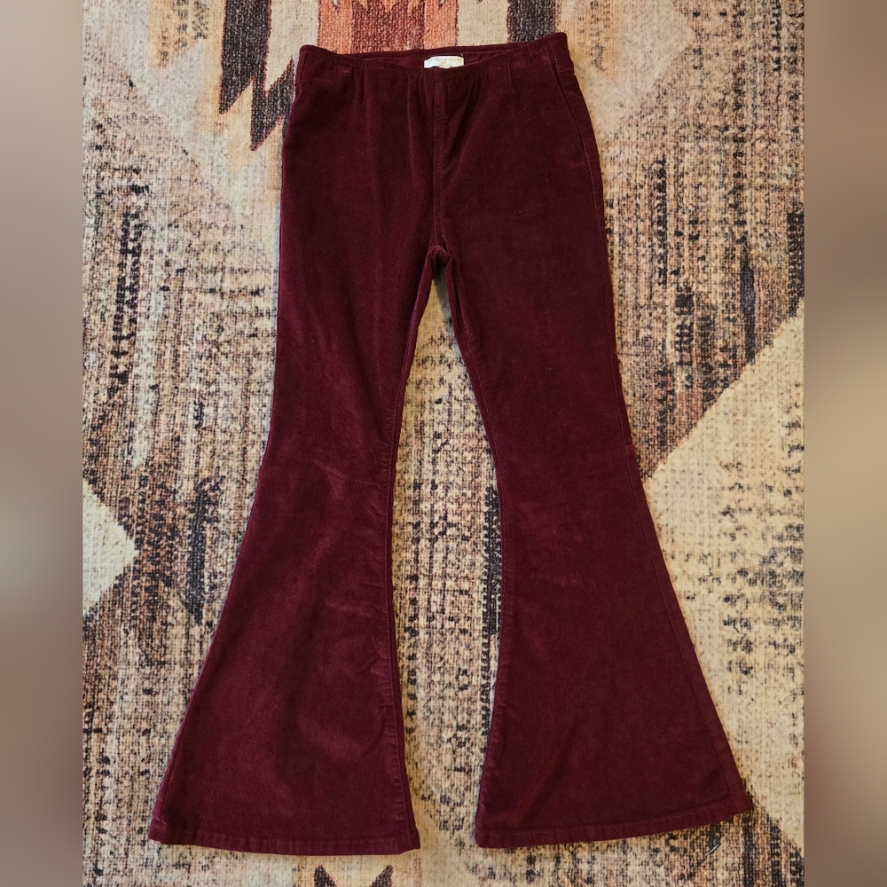 Chelsea & Violet Maroon Flared Kids Bottoms